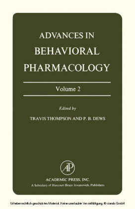 Advances in Behavioral Pharmacology