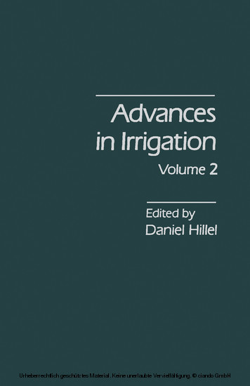 Advances in Irrigation main product photo