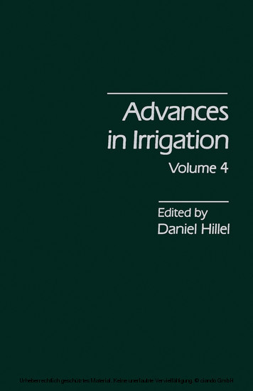 Advances in Irrigation main product photo