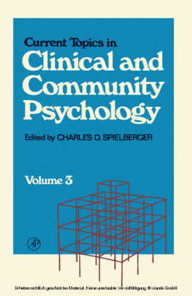 Current Topics in Clinical and Community Psychology
