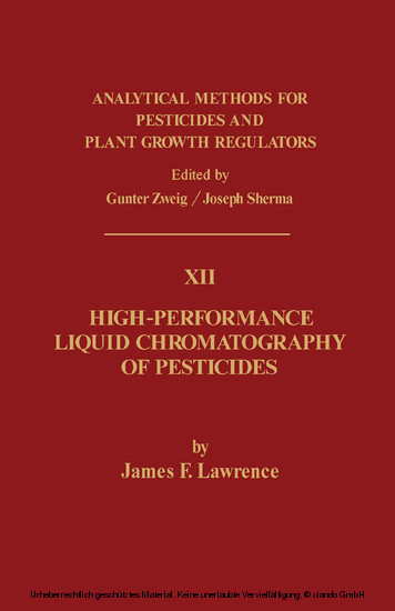 High-Performance Liquid Chromatography of Pesticides main product photo