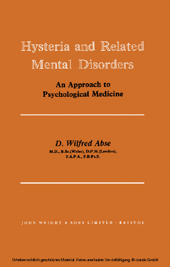 Hysteria and Related Mental Disorders main product photo