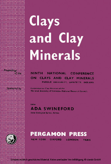 Clays and Clay Minerals main product photo
