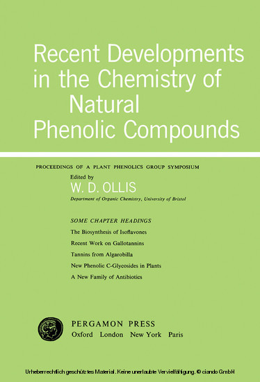 Recent Developments in the Chemistry of Natural Phenolic Compounds main product photo