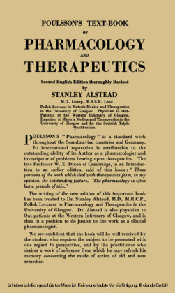 Poulsson's Text-Book of Pharmacology and Therapeutics