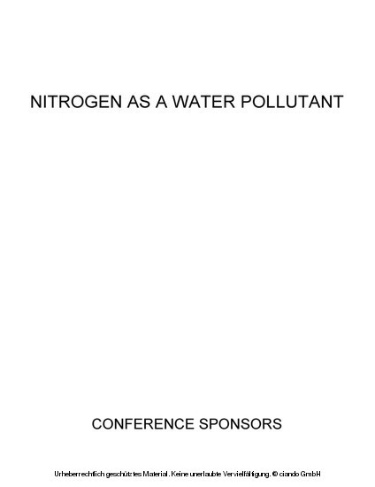 Proceedings of the Conference on Nitrogen as a Water Pollutant main product photo