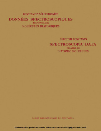 Spectroscopic Data Relative to Diatomic Molecules