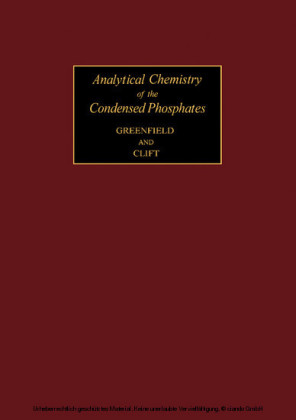 Analytical Chemistry of the Condensed Phosphates
