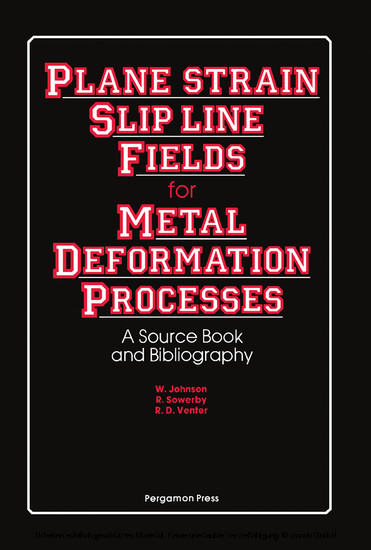 Plane-Strain Slip-Line Fields for Metal-Deformation Processes main product photo