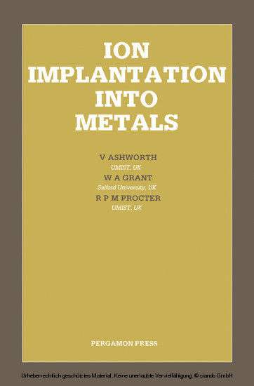Ion Implantation Into Metals main product photo