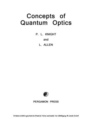 Concepts of Quantum Optics