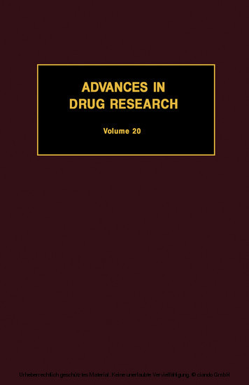 Advances in Drug Research main product photo