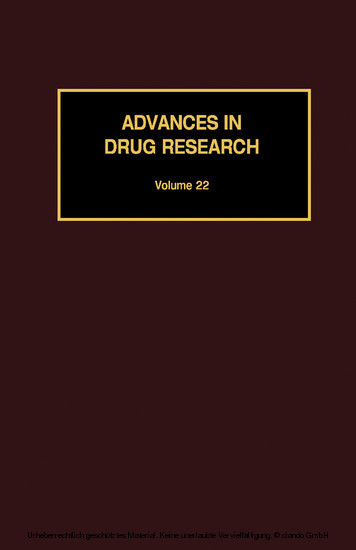 Advances in Drug Research main product photo