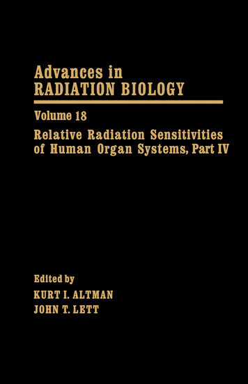 Relative Radiation Sensitivities of Human Organ Systems main product photo