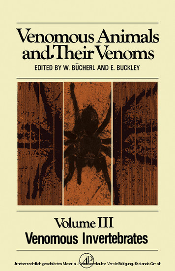 Venomous Animals and Their Venoms main product photo