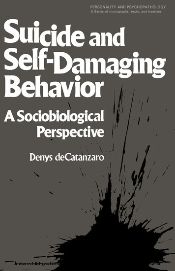 Suicide and Self-Damaging Behavior main product photo