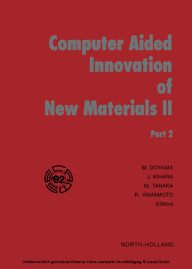 Computer Aided Innovation of New Materials II main product photo