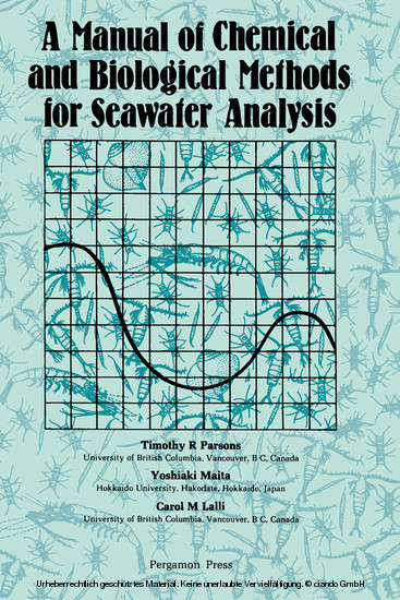 A Manual of Chemical & Biological Methods for Seawater Analysis main product photo