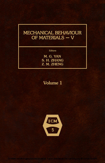 Mechanical Behaviour of Materials V main product photo