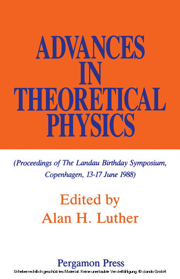 Advances in Theoretical Physics main product photo
