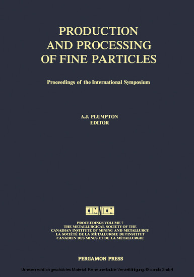 Production and Processing of Fine Particles main product photo