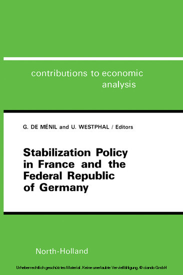 Stabilization Policy in France and the Federal Republic of Germany main product photo