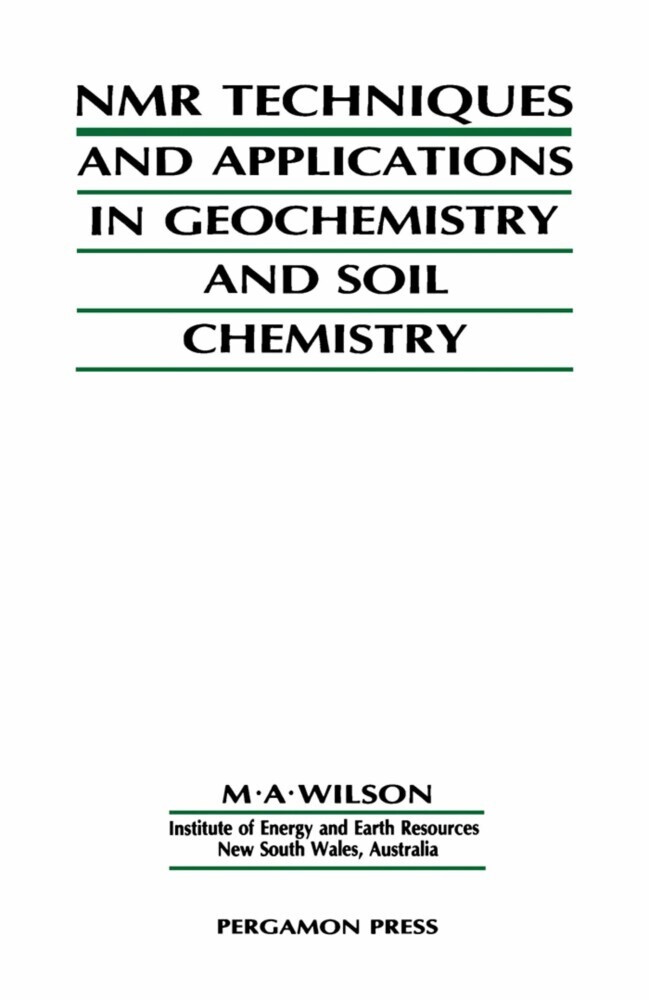 NMR Techniques & Applications in Geochemistry & Soil Chemistry main product photo