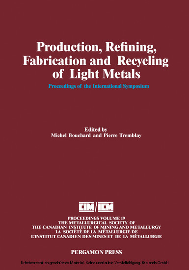 Production, Refining, Fabrication and Recycling of Light Metals main product photo