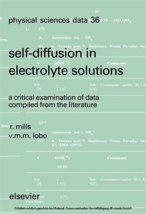 Self-diffusion in Electrolyte Solutions