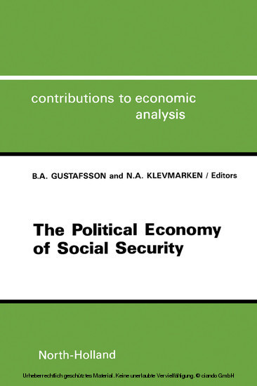 The Political Economy of Social Security main product photo