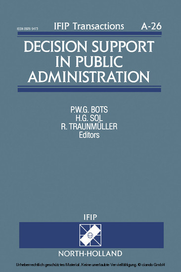 Decision Support in Public Administration main product photo