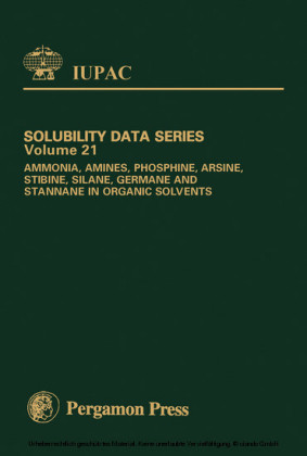 Ammonia, Amines, Phosphine, Arsine, Stibine, Silane, Germane and Stannane in Organic Solvents