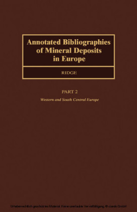 Annotated Bibliographies of Mineral Deposits in Europe