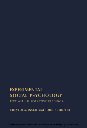 Experimental Social Psychology