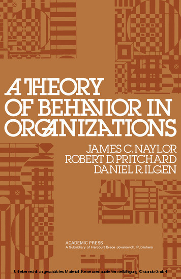 A Theory of Behavior in Organizations main product photo