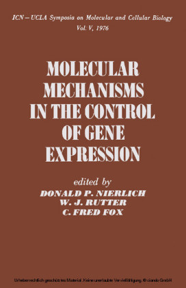 Molecular Mechanisms in the Control of Gene Expression