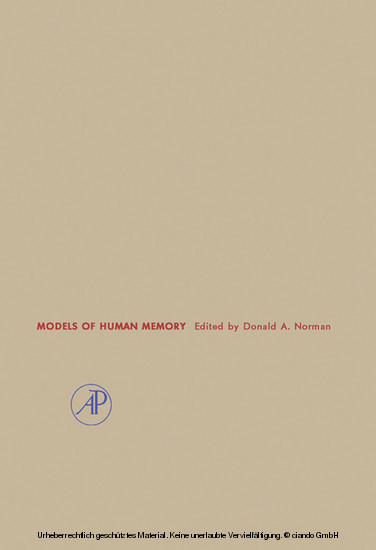 Models of Human Memory main product photo