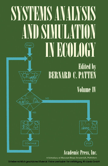 Systems Analysis and Simulation in Ecology main product photo
