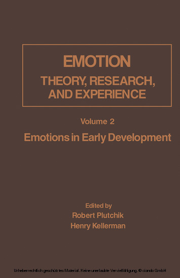 Emotions in Early Development main product photo