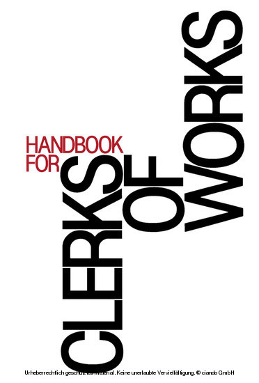 Handbook for Clerks of Works main product photo