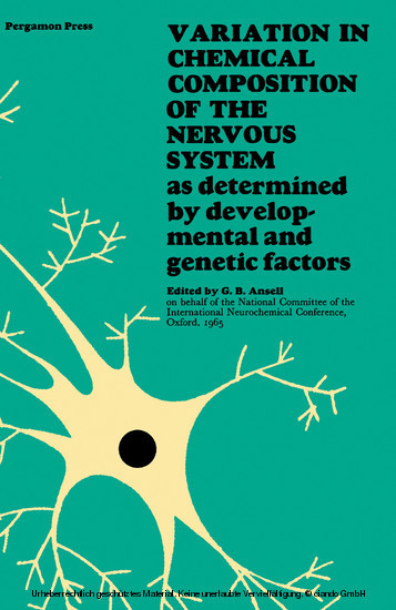 Variation in Chemical Composition of the Nervous System main product photo
