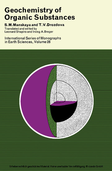 Geochemistry of Organic Substances main product photo