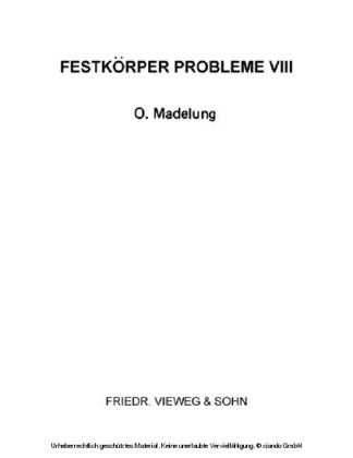 Festkörper Probleme VIII