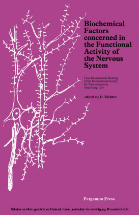 Biochemical Factors Concerned in the Functional Activity of the Nervous System