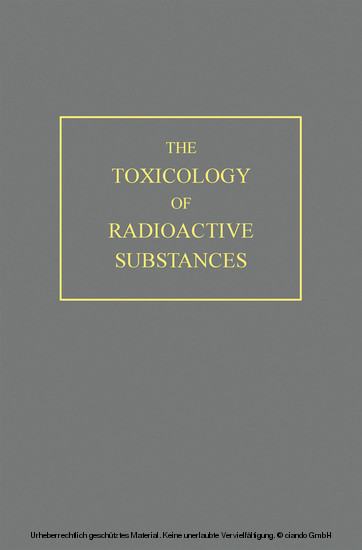 The Toxicology of Radioactive Substances main product photo