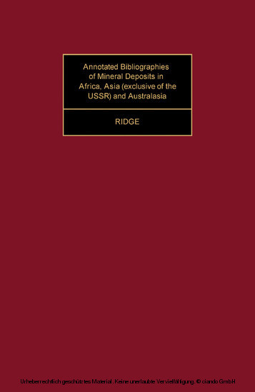 Annotated Bibliographies of Mineral Deposits in Africa, Asia (Exclusive of the USSR) and Australasia main product photo