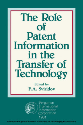 The Role of Patent Information in the Transfer of Technology