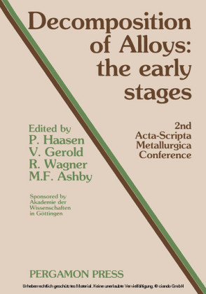 Decomposition of Alloys: The Early Stages
