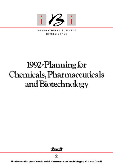 1992-Planning for Chemicals, Pharmaceuticals and Biotechnology main product photo