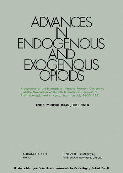 Advances in Endogenous and Exogenous Opioids main product photo